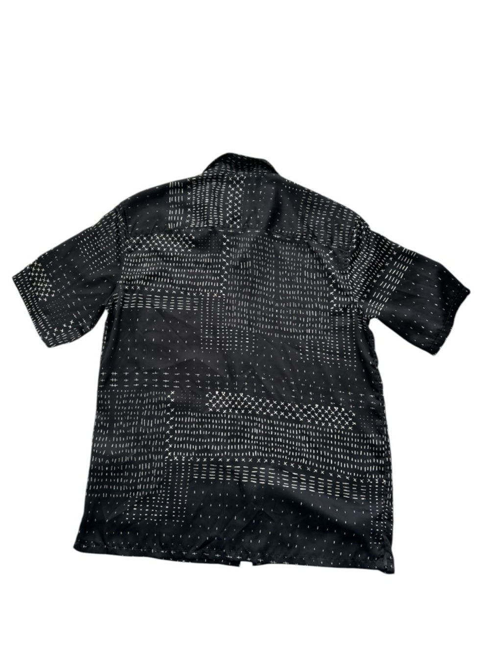 Zara Short Sleeve Button Down Shirt black size M - Picture 5 of 8